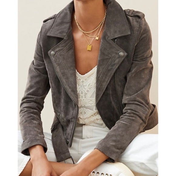 Women's Gray Suede Jacket - Picture 1 of 13
